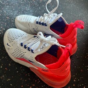 Nike Air Max 270 White and Pink Sneakers